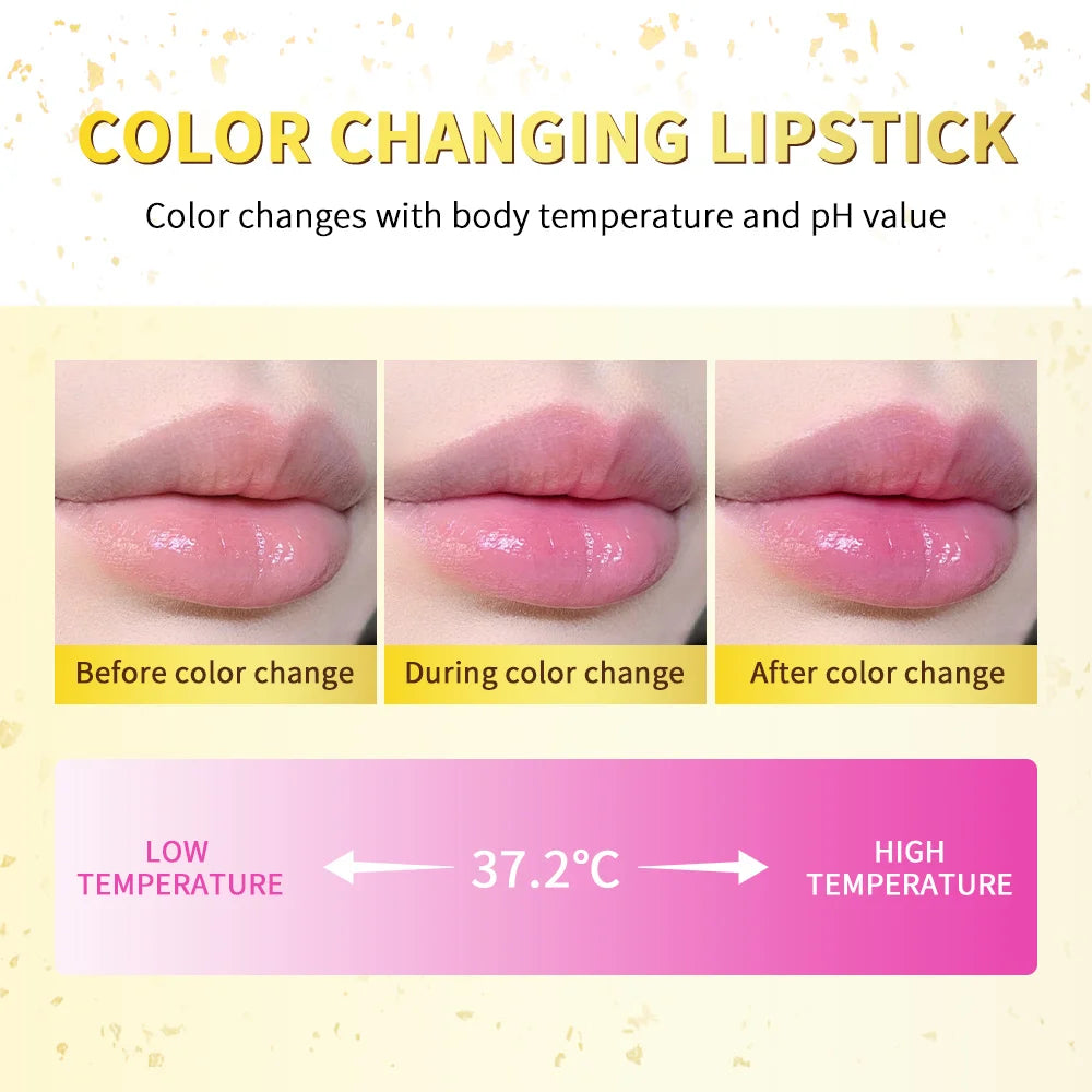 Lakerain Color Changing Lipstick Long Lasting Moisturizing Nourishing Lips Plumper Waterproof Makeup Lip Care Cosmetics