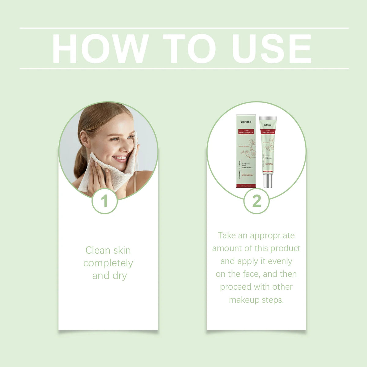 Centella Asiatica CC Cream Repair Redness Damage Smoothing Moisturizing Brighten Sunscreen Concealer Skincare Makeup Foundation