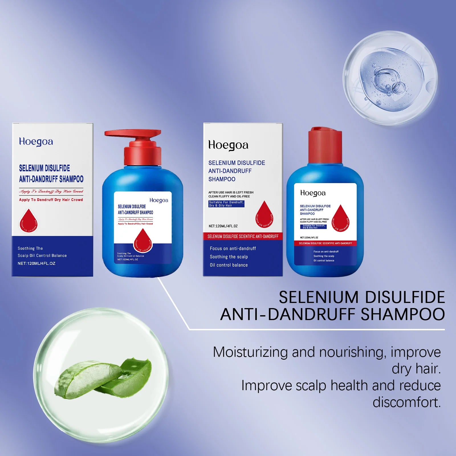 Selenium Sulfide Shampoo Deep Cleansing Remove Dandruff Reduce Scalp Itchy Balance Oil Strengthen Hair Roots Fluffy Hair Shampoo