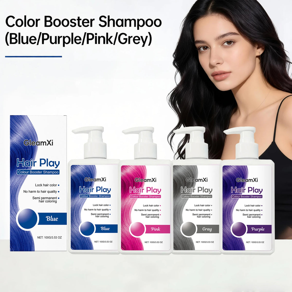 Color Booster Shampoo Lock Hair Color Enhance Semi-Permanent Colour Not Damaging Hair Non-irritating Scalp Hairdressing Shampoo