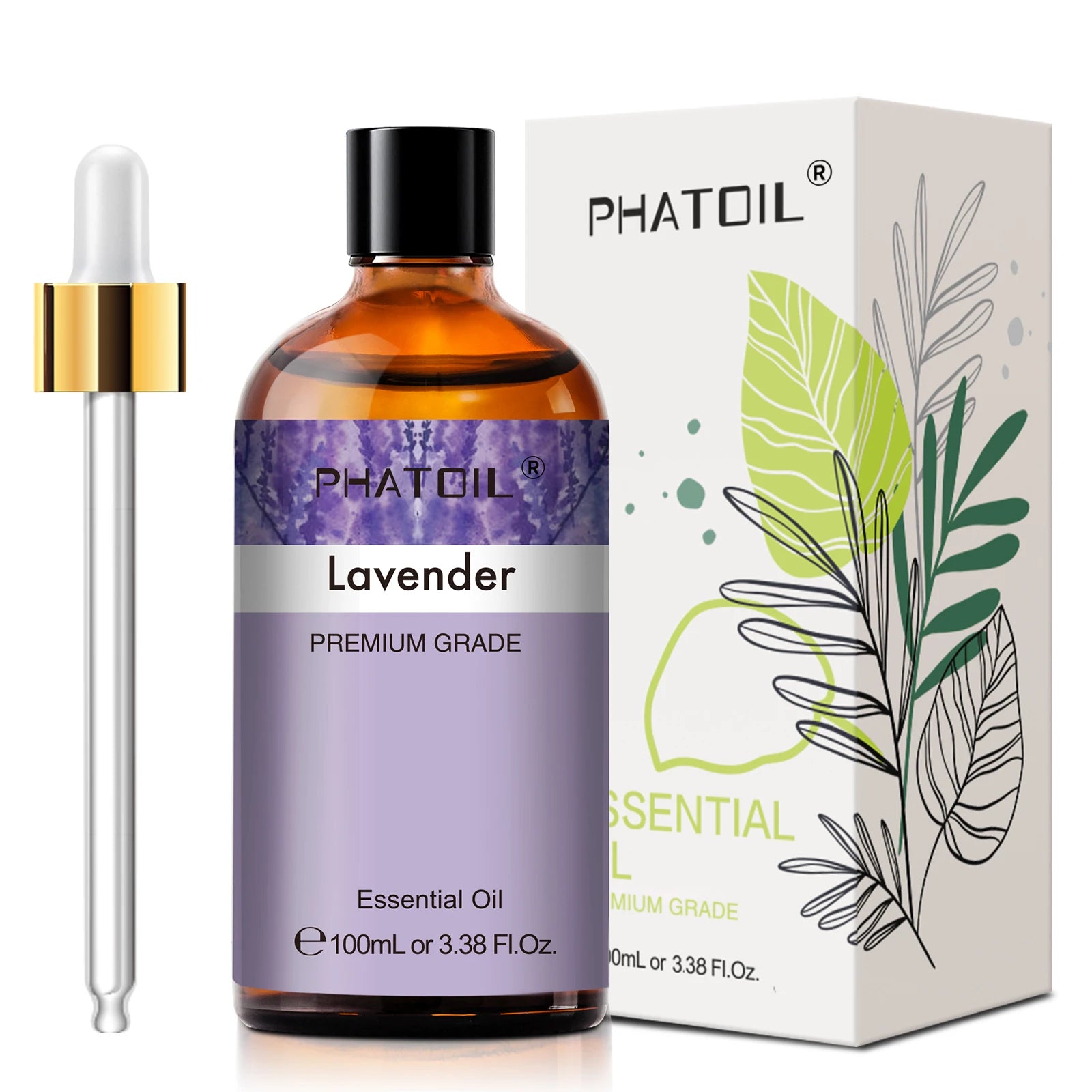 PHATOIL 100ml Pure Natural Essential Oils For Diffuser Candle Making Lavender Jasmine Vanilla Eucalyptus Aroma Essential Oil