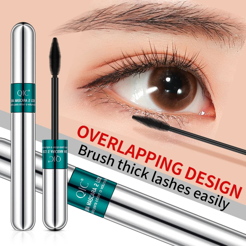 2 In 1 Dual Effect Black Waterproof Mascara 4D Lash Lengthening Thickening Curling Eye Makeup Cosmetics