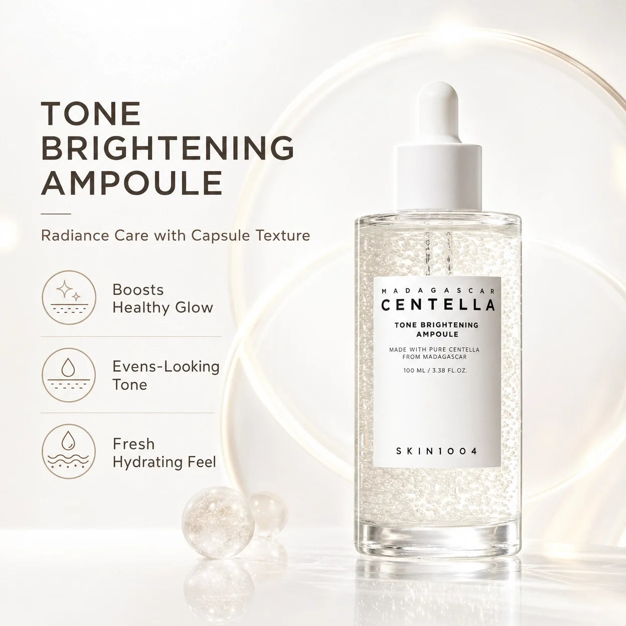 Korean Centella Ampoule Essence,Brightening Calming and Repairing Pores Smoothing Face Moisturize Serum Daily Face Care Products