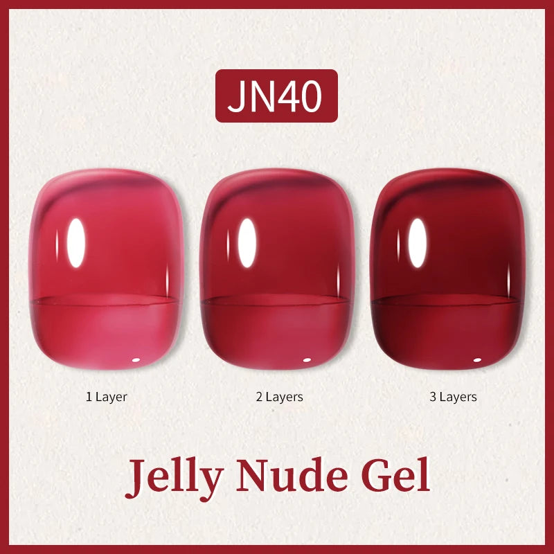 BORN PRETTY 10ml Glitter Pink Nude Jelly Nail Gel Polish Varnis Semi-permanent Sheer Translucent UV LED Soak Off Gel Polish