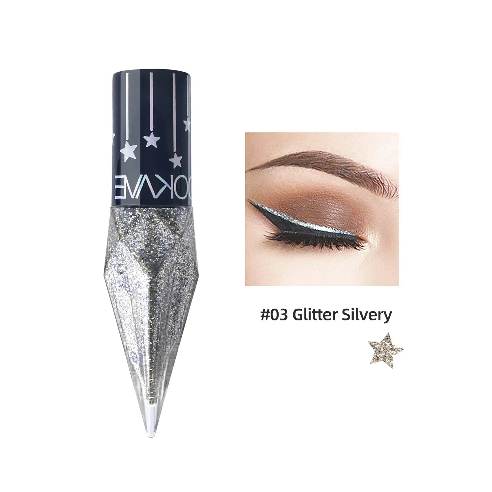 Shiny Eye Liners Pigment Silver Rose Gold Color Liquid Glitter eyeshadow Professional Eyeliner Beauty Cosmetics Makeup for Women