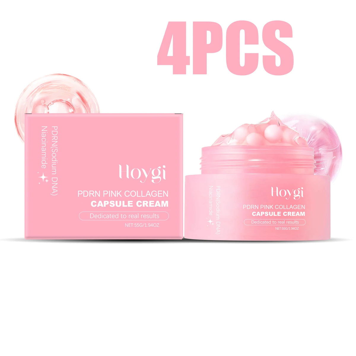 Korean PDRN Collagen Care Set - Deep Moisturizing Capsule Cream&Volume Multi Balm Hydrating Firming Anti-Aging Brightening Skin