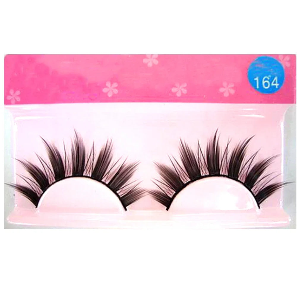 HBZGTLAD White Eyelashes Cosplay Makeup Natural Long Cross Strip False Eye Lashes