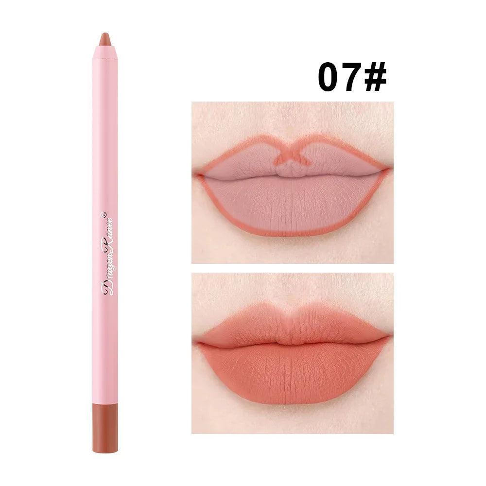 Waterproof Matte Lip Liner in Bean Paste Color, Lip Plumping Lipstick Pen, Non-Fading Lip Liner, Waterproof and Sweat-Proof Long-Lasting Matte Lip Liner, One-Second Plump Lip Lipstick Pen