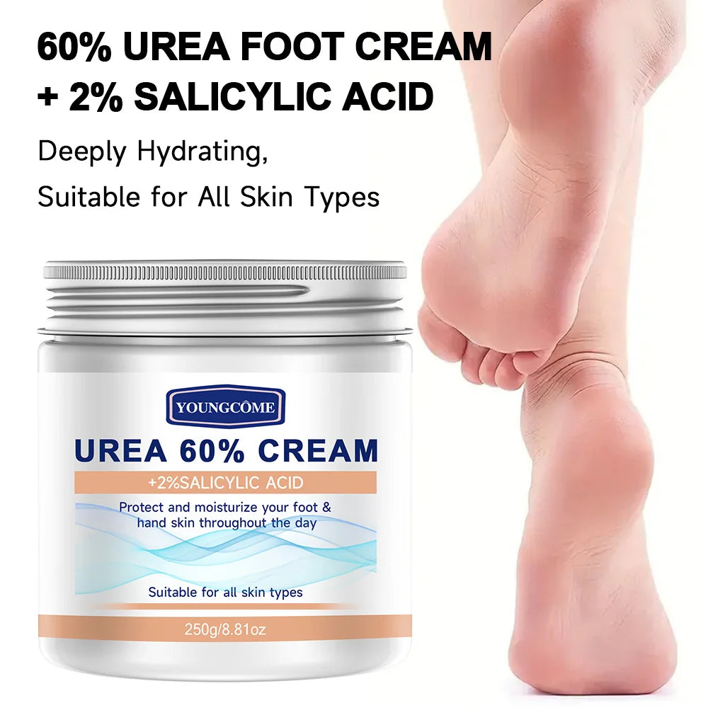 YOUNGCOME 250G Urea Cream with Salicylic Acid - Hydrating Hand Foot Cream for Dry Skin Care All Day 8.81OZ