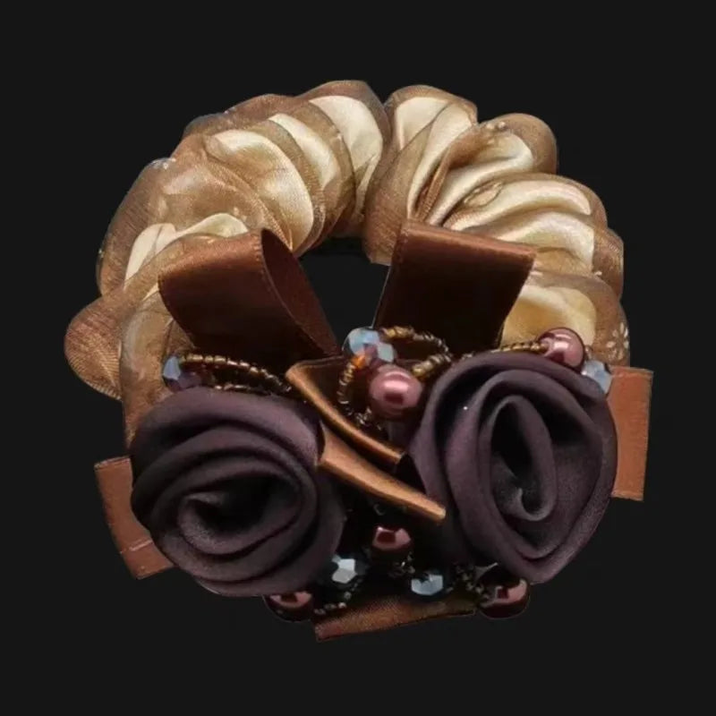 Women Lace Hair Scrunchies  Bow Hair Fantaisie Tie High Elasticity