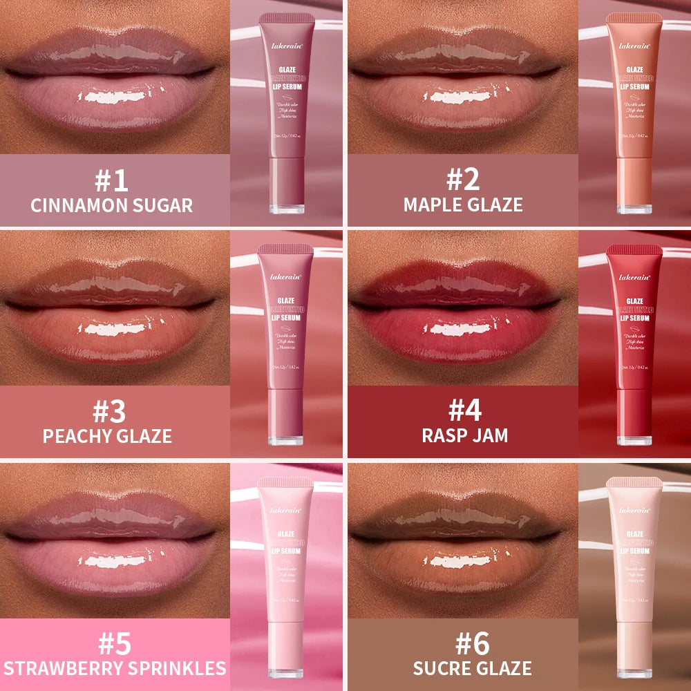 Lakerain Glaze Blaze Tinted Lip Serum Moisturizing Repairing Nourishing Lip Tint Glow Liquid Lip Gel Hydrating Lips Care Makeup