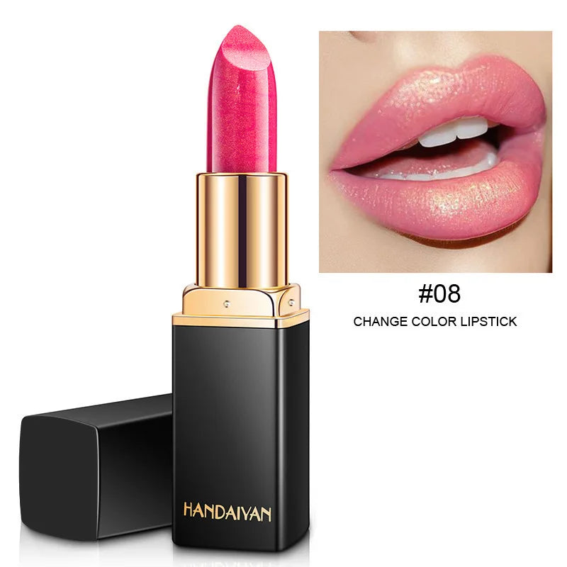Pearl Changing Metallic Lipstick 9 Colors Long Lasting Shiny Warm Gold Plated Mermaid Maggie Women Lipstick