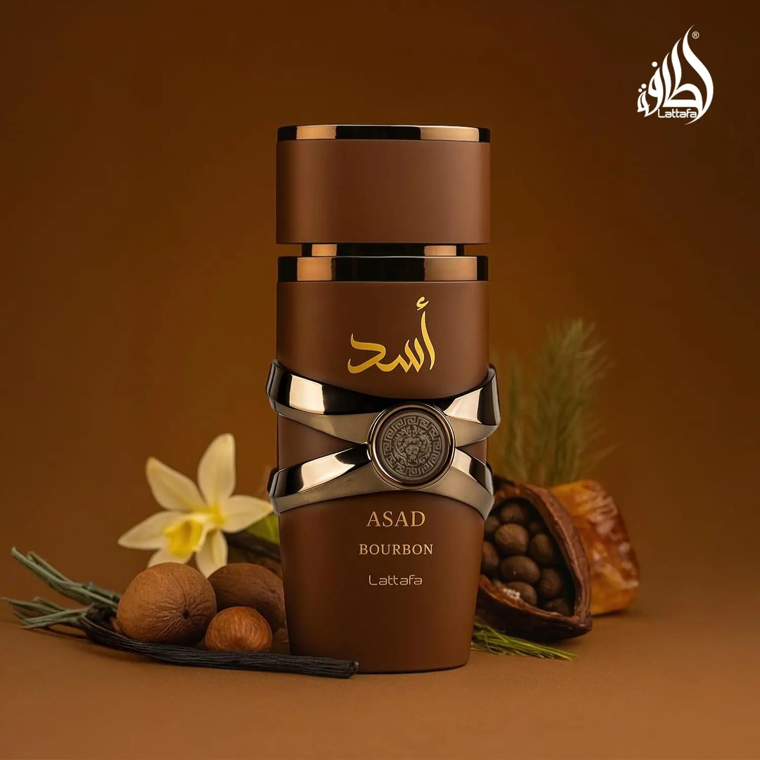 Lattafa Asad Bourbon for Unisex Eau De Parfum Spray 3.4 Ounce 100 Ml for Unisex
