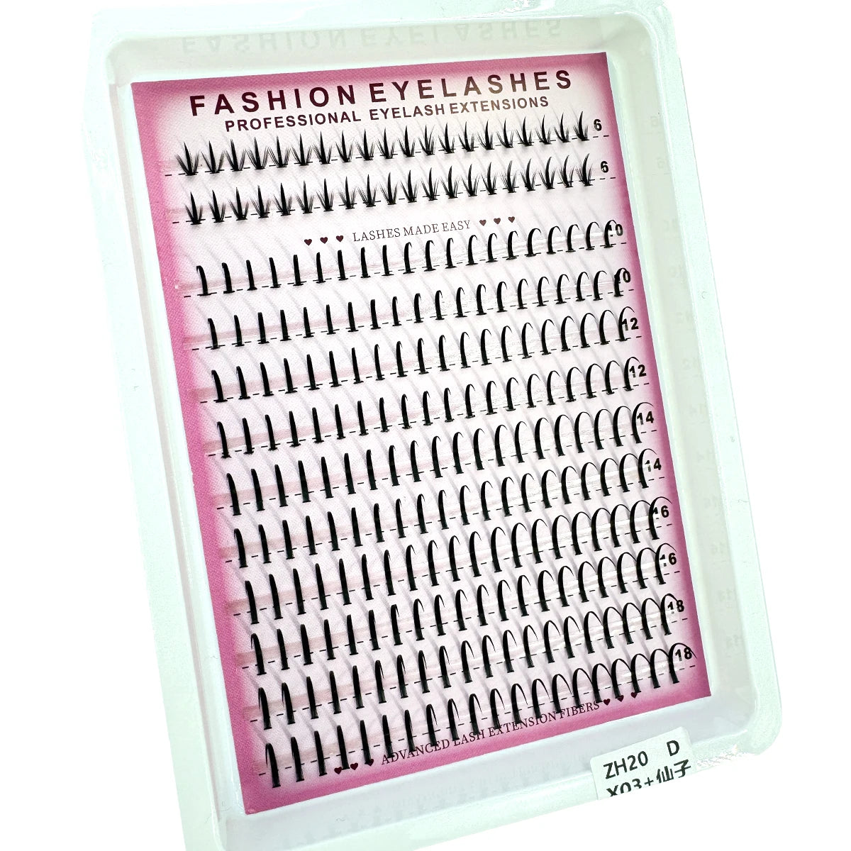 12Rows Bottom&Spiky Lashes Clusters Volume Individual Lashes Cluster Extensions Spikes Lashes Clusters DIY Fairy/Manga Eyelash