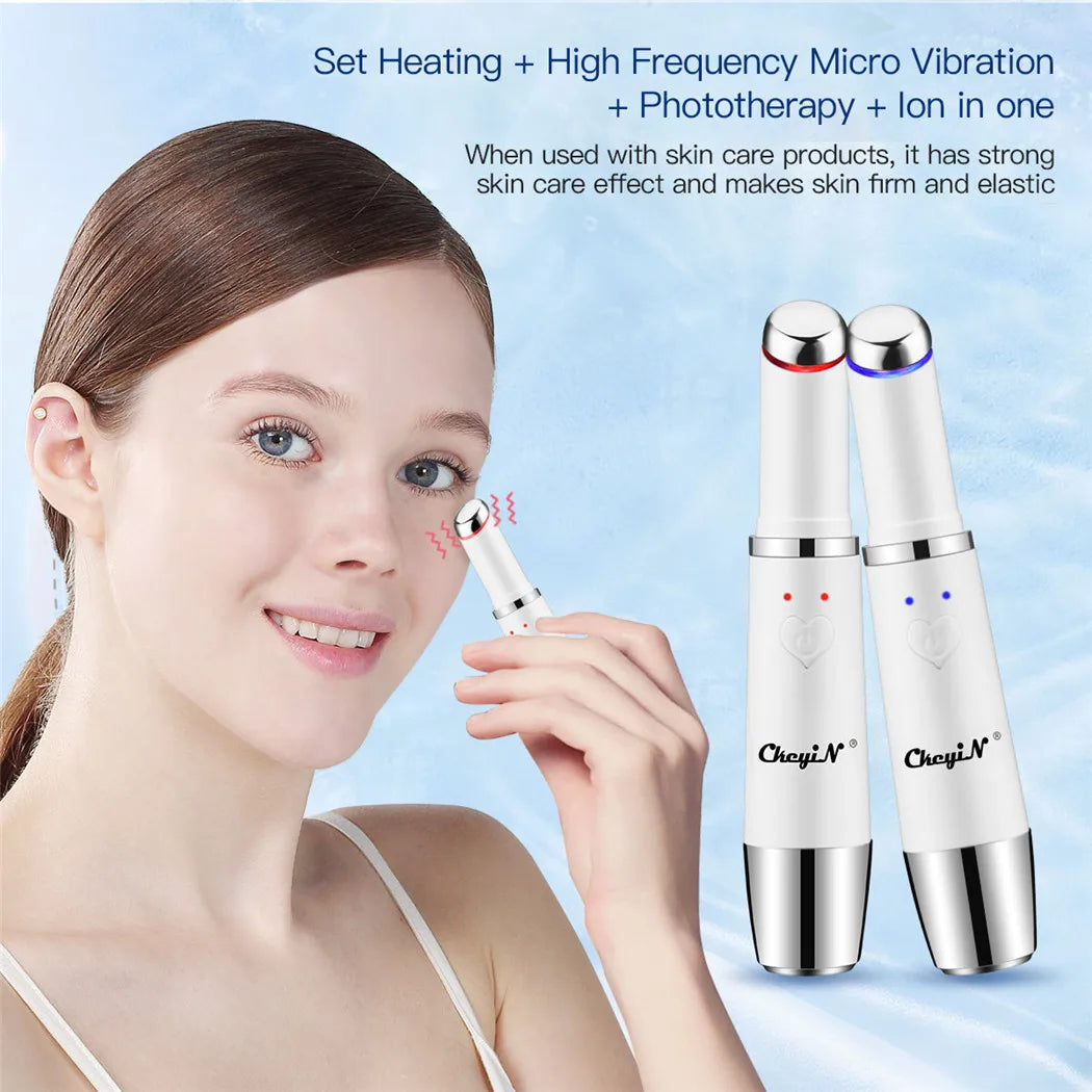 CkeyiN Electric Eye Massager Vibration Heated Beauty Massage Device For Dark Circles Puffiness Eye Fatigue Removal Wrinkle Eye