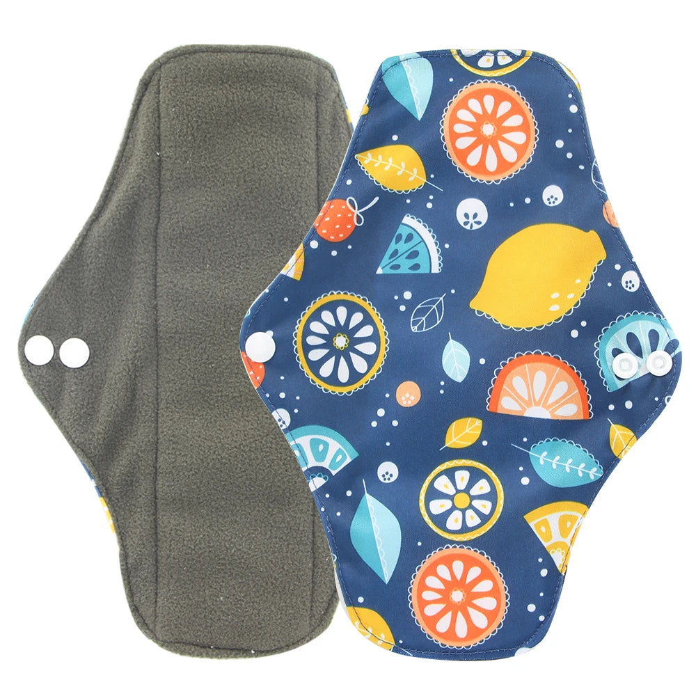Ohbabyka Panty Liner Cloth Menstrual Pad Mama Sanitary Reusable Soft Washable Charcoal Period Napkins