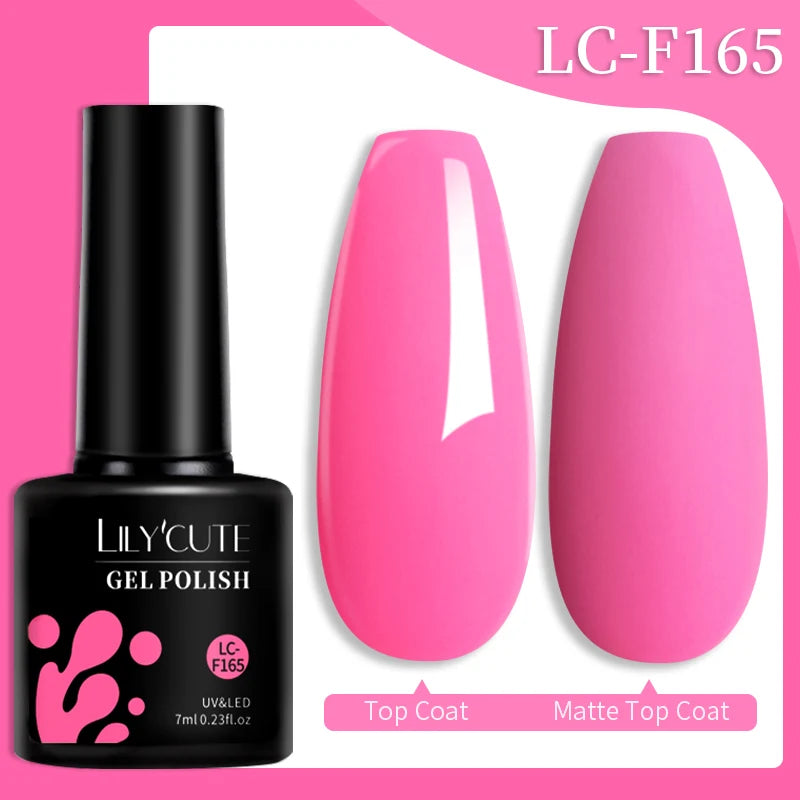 LILYCUTE 7ml Champagne Rose Gold Glitter Gel Nail Polish Colorful Sparking Long Lasting Manicure Soak Off Nails Art Gel Varnish