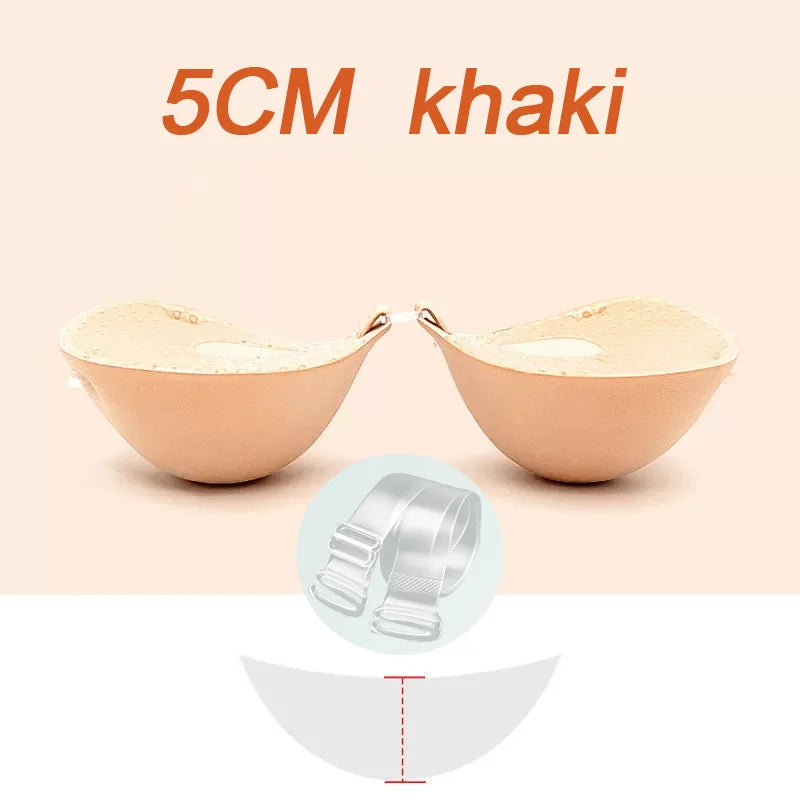 5CM Nipple Tape Chest Sticker Reusable Invisible Adhesive Strapless Bra Thickened Silicone Bra Lift Breast Nipple Cover