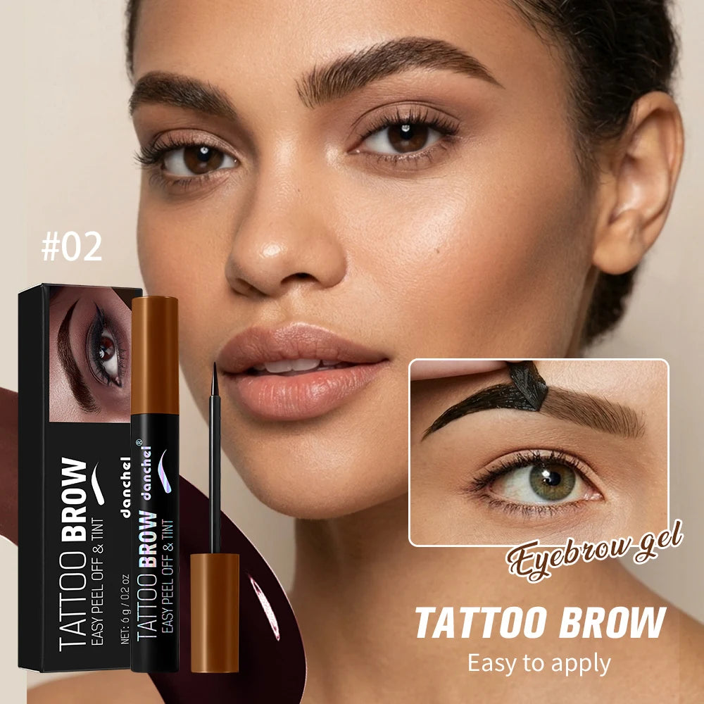 Peel Off Eyebrow Gel Tint 1PC Semi Permanent Waterproof Brow Tattoo Transfer Proof Long Lasting For Fuller Defined Brows