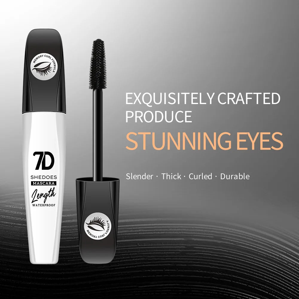 1/2/3PCS 7D Waterproof Mascara Long Lasting Smudge-proof Non-flaking Lengthen Volumizing Lifting Curling Mascara Eyelash Makeup