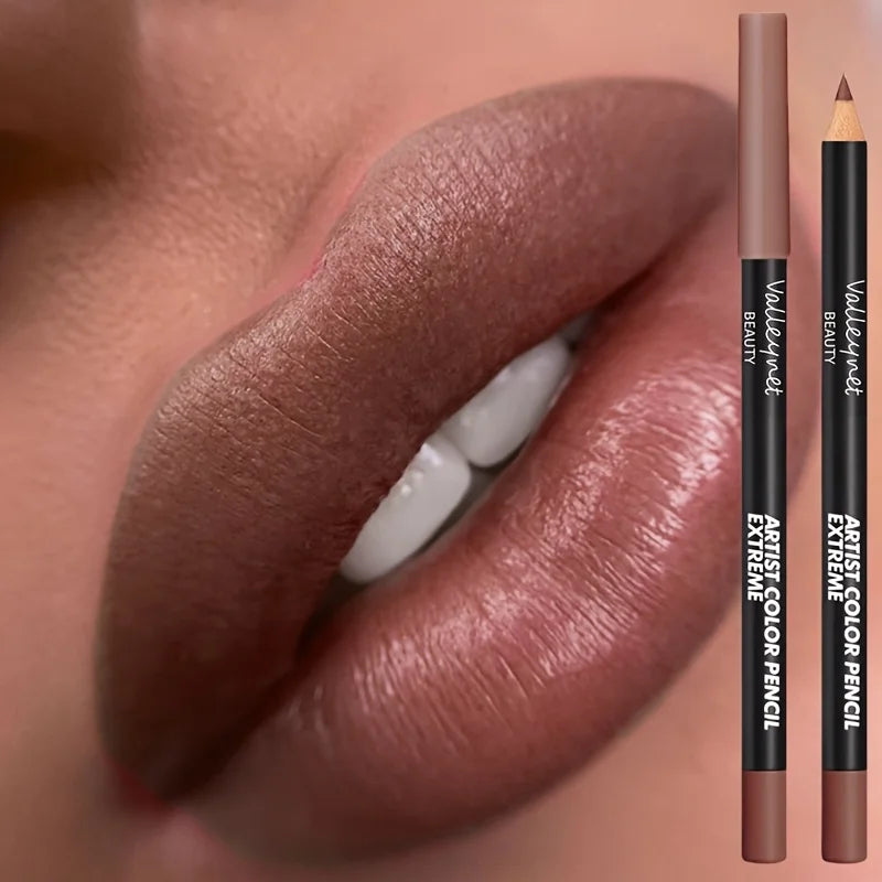 Matte Lip Liner Pencil,Creamy High- Lip Liner Crayon,Waterproof Smudge-Proof Non-Stick ,Long Lasting Matte Finish,Easy to Use
