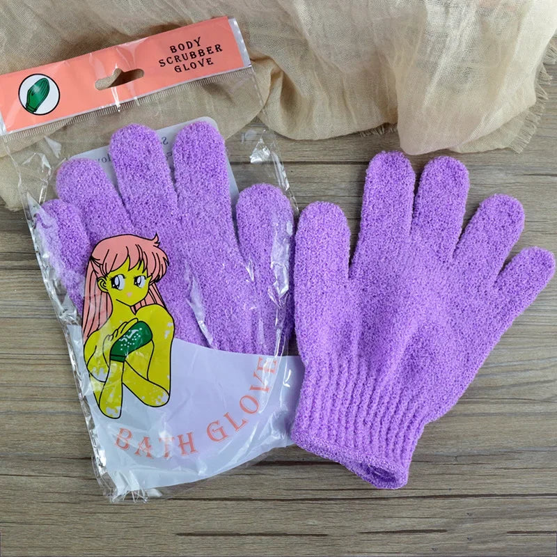 Body Cleaning Gloves Washcloth Soft Brush Home Hotel Bathroom Shower Ball Back Scrubber Set Exfoliating Skin Towel Bath Gloves