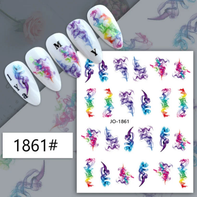 Nail Stickers 3D  Metal Line Sliver Gold Thorns Vine Curve Stripe Lines Tape Swirl Sliders Manicure Adhesive Gel Nail Art Decals