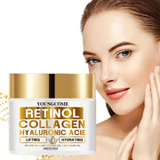 Retinol Face Cream Firming & Smoothing Moisturiser with Collagen & Hyaluronic Acid, Renewing Day Night Cream for Women & Men