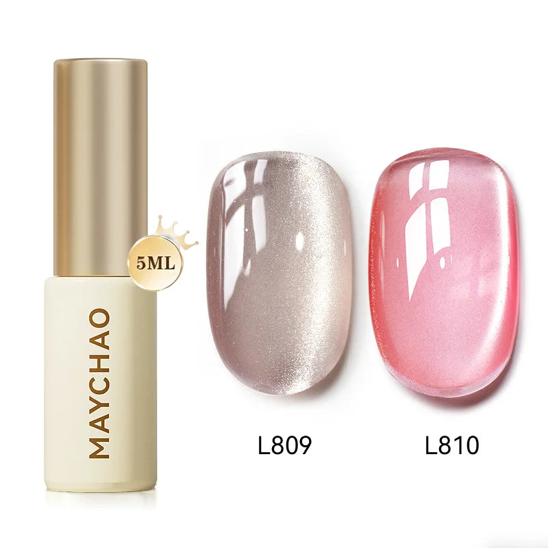 MAYCHAO 5ML Gel Nail Polish 9D Laser Diamond Glitter Cat Eye Gel Semi-Permanent Soak Off UV LED Gel Nail Manicure Tools Nail Art