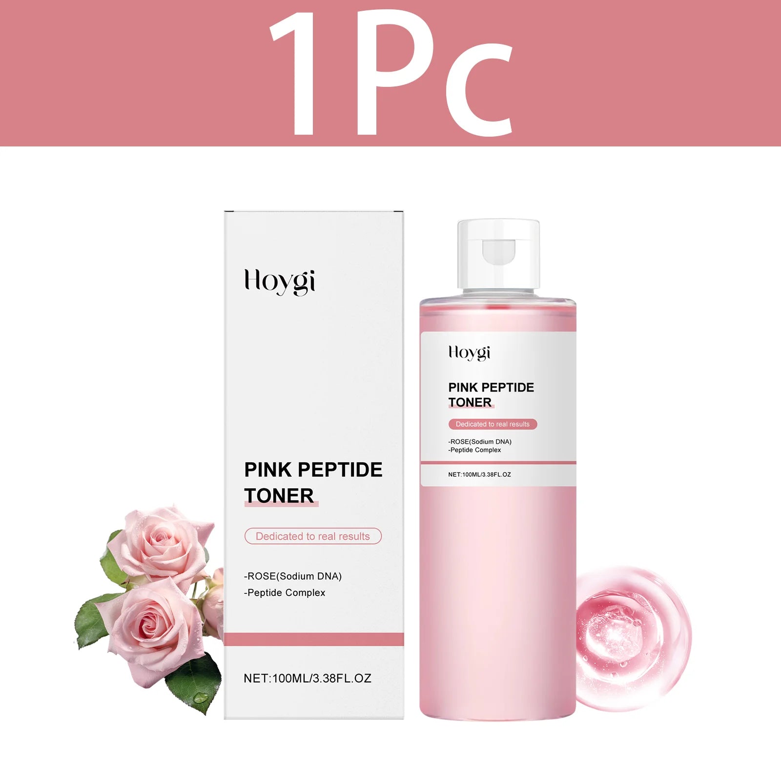 HOYGI Rose Moisturizing Toner Firming Hydrating Elasticity Fade Fine Lines Moisturize Skin Rejuvenating Lotion Brightening Skin