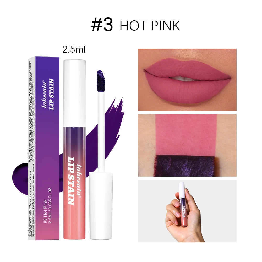 Lakerain Peel-off Lip Gloss Matte Natural Mist Lip Tinted Waterproof Long Lasting Lipstick Makeup Tear Contour Stain Cosmetics