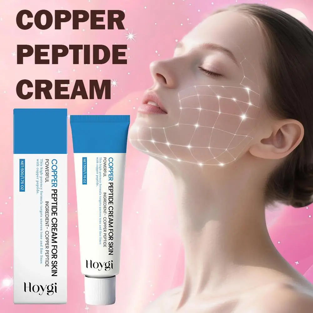 Copper Peptide Cream Face, Daily Moisturizer Face Cream for Fine Lines &Wrinkle, Firming Skin Elasticity Korean SkinCare Product