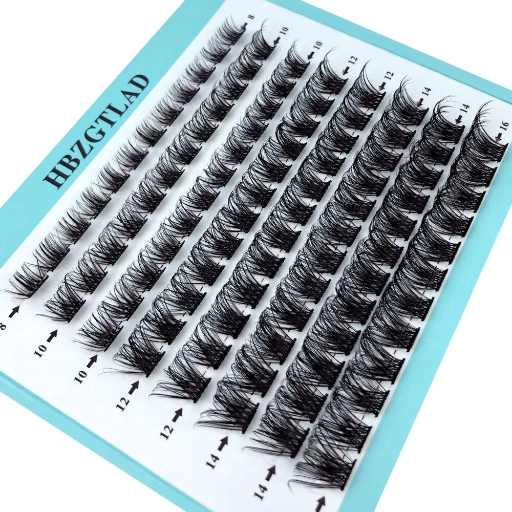 New DIY 96 Cluster Eyelash Extension Bunch Lashes Segmented Fake Lash 3D Fluffy Natural Russian Volume Individual Mink Eyelashes