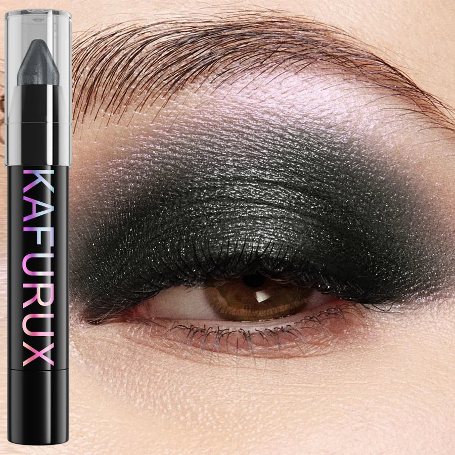 25 Colors 1PC Waterproof Eyeshadow Stick Long Lasting High Pigmented Shimmer Glitter Matte Brown Eye Shadow Korean Makeup Gifts