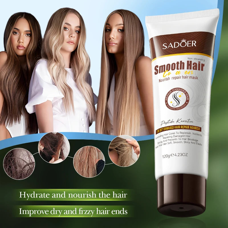 SADOER Collagen Nourishing Hair Mask Repair Damaged Hair Reduce Split Ends Oil Control Moisturizing Hair Masks Care