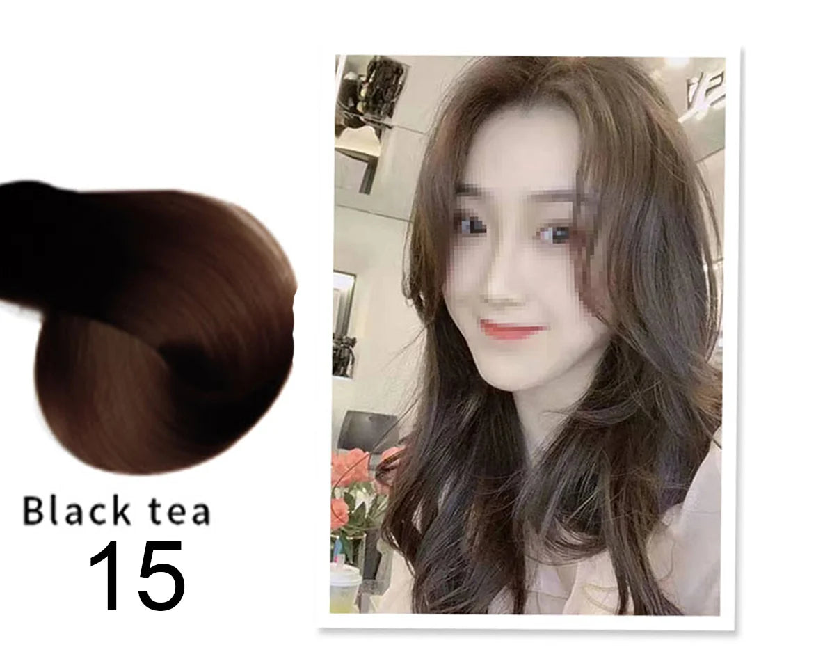 Mokeru 500ml Argan Oil Essence Natural Long Lasting Dark Brown Permanent Hair Dye Shampoo For Gray Hair Women Fast Color Dyeing