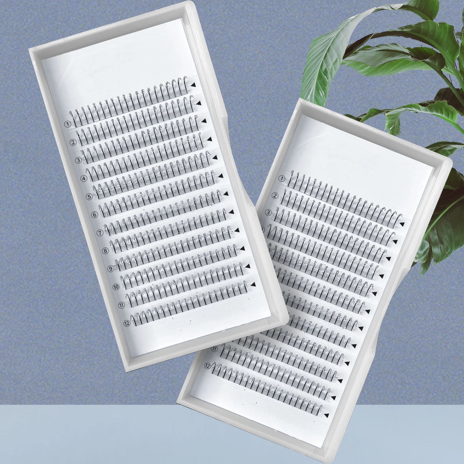 240 PCS Silver Glitter Eyelash Extensions DIY A/M Spike Lashes Luxury Wedding Eyelashes 10-15mm