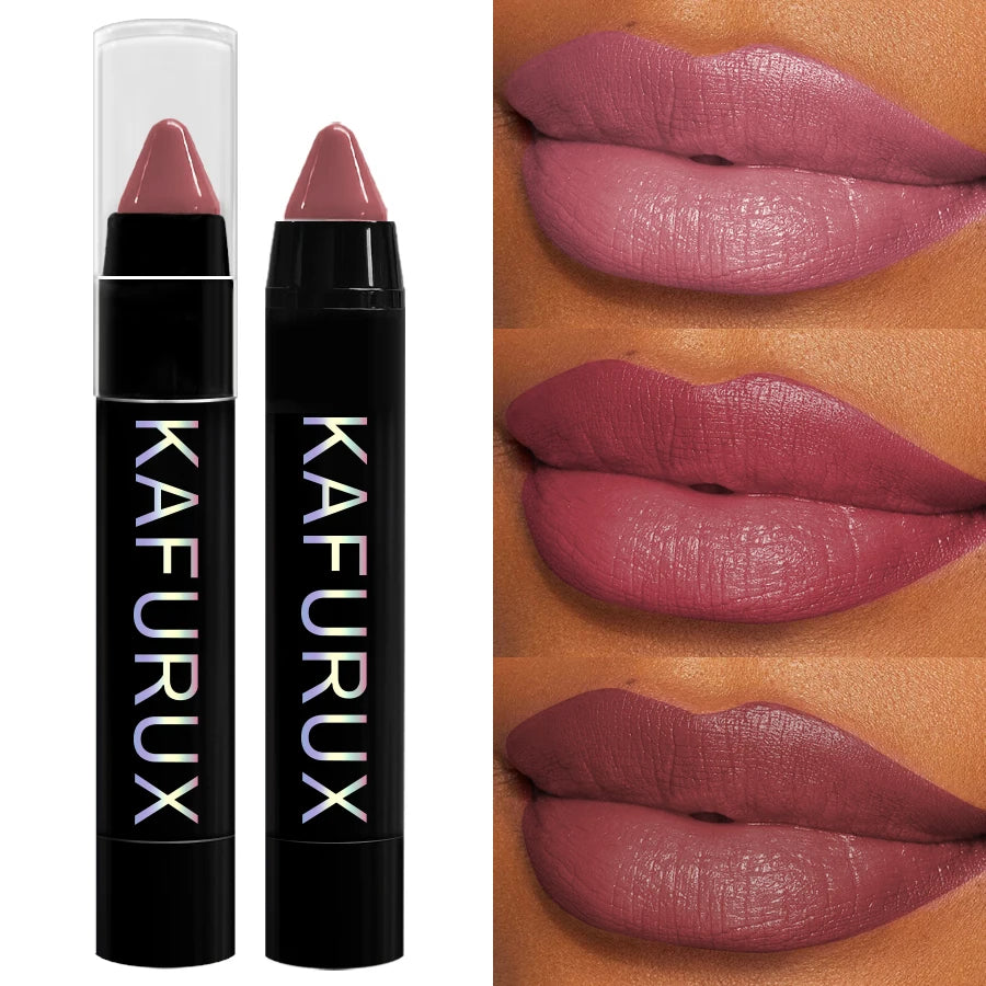15 Colors Nude Velet Matte Lipstick Pencil Waterproof Long Lasting Red Brown Pink Lip Liner Pen Non-Stick Cup Makeup Lip Tint Pe