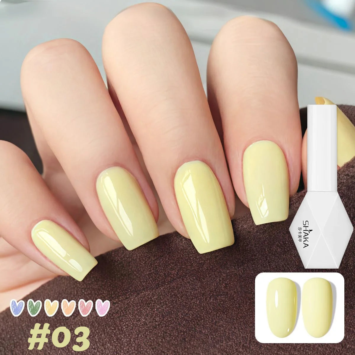 WS 10ML 2026 New Pale Yellow Gel Nail Polish Starter Pure Soak Off No Wipe Nail Gel Polish Suitable For All Seasons