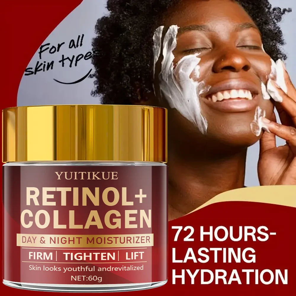 Retinol Collagen Cream 60g - Day & Night Moisturizer, Firms, Tightens & Lifts, Anti-Aging for Youthful Revitalized Skin