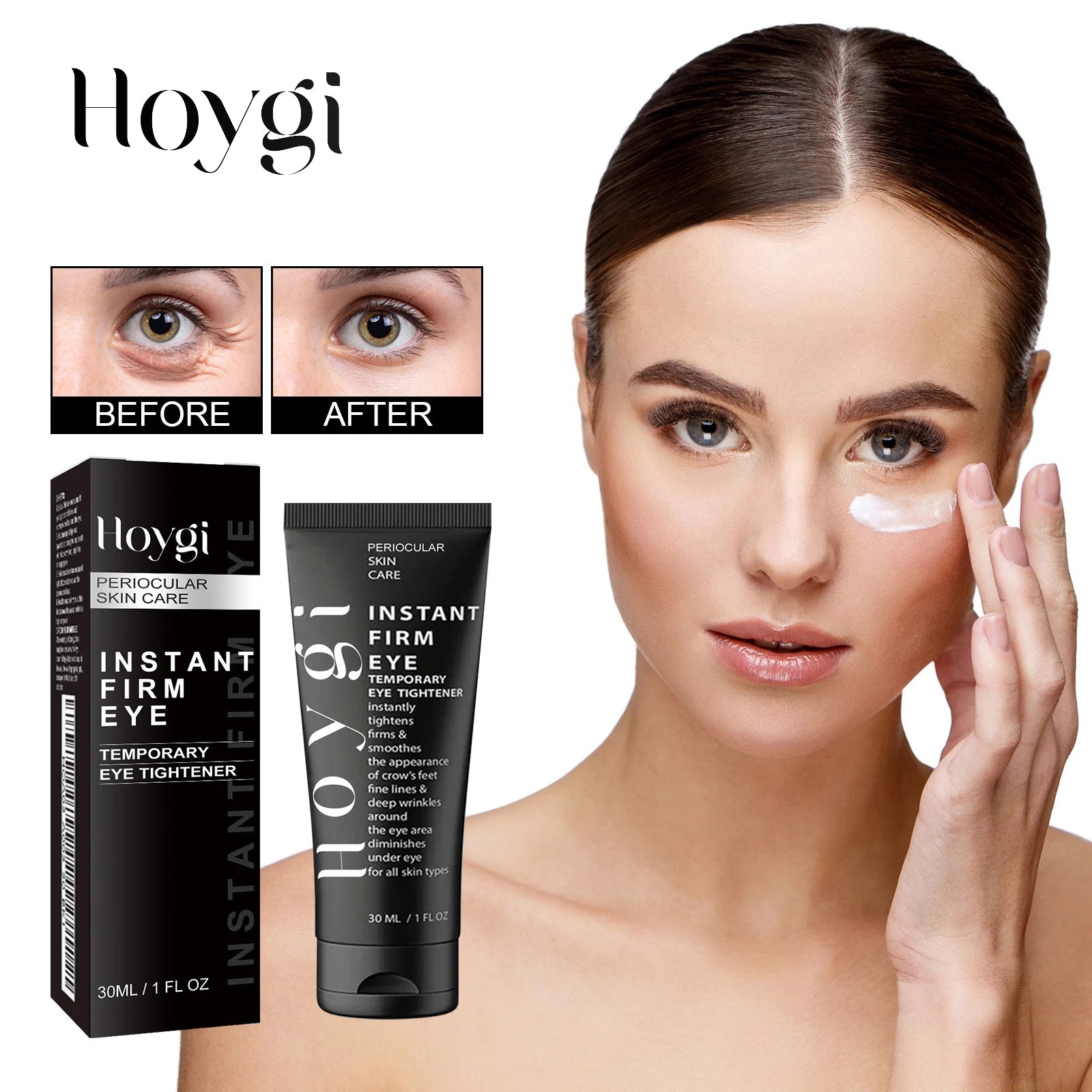 Hoygi 30ml Peptide Collagen Eye Cream Reduce Dark Circles Puffiness and Fine Lines Firming and Hydrating Under Eye Treatment