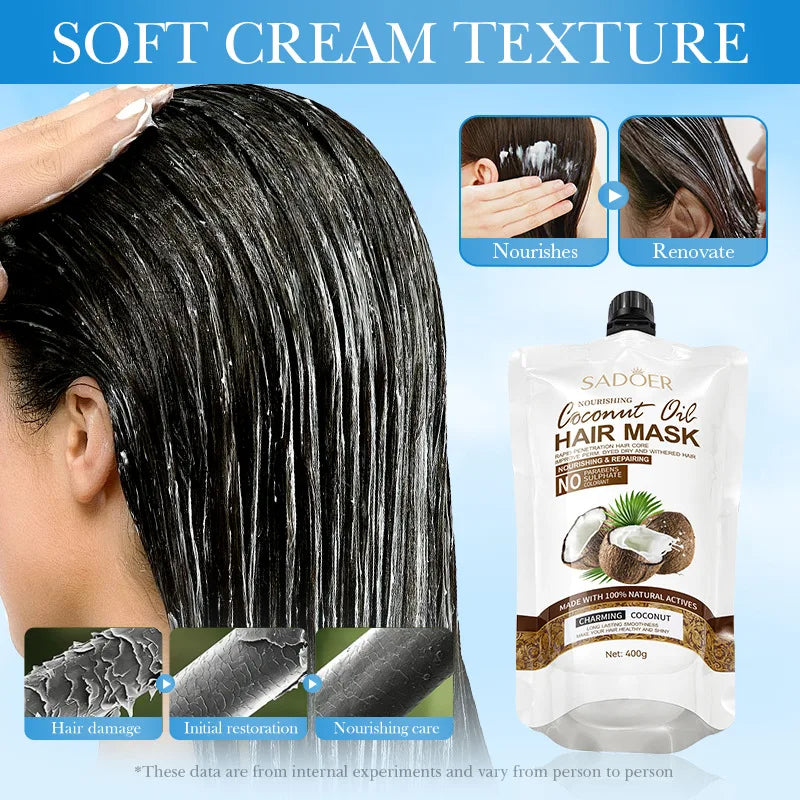 Hair Membrane Natural Repair Magical Hair Mask Prevent Dryness Split Ends Repair Damage Frizz Tangles Soft Smooth Hair Care