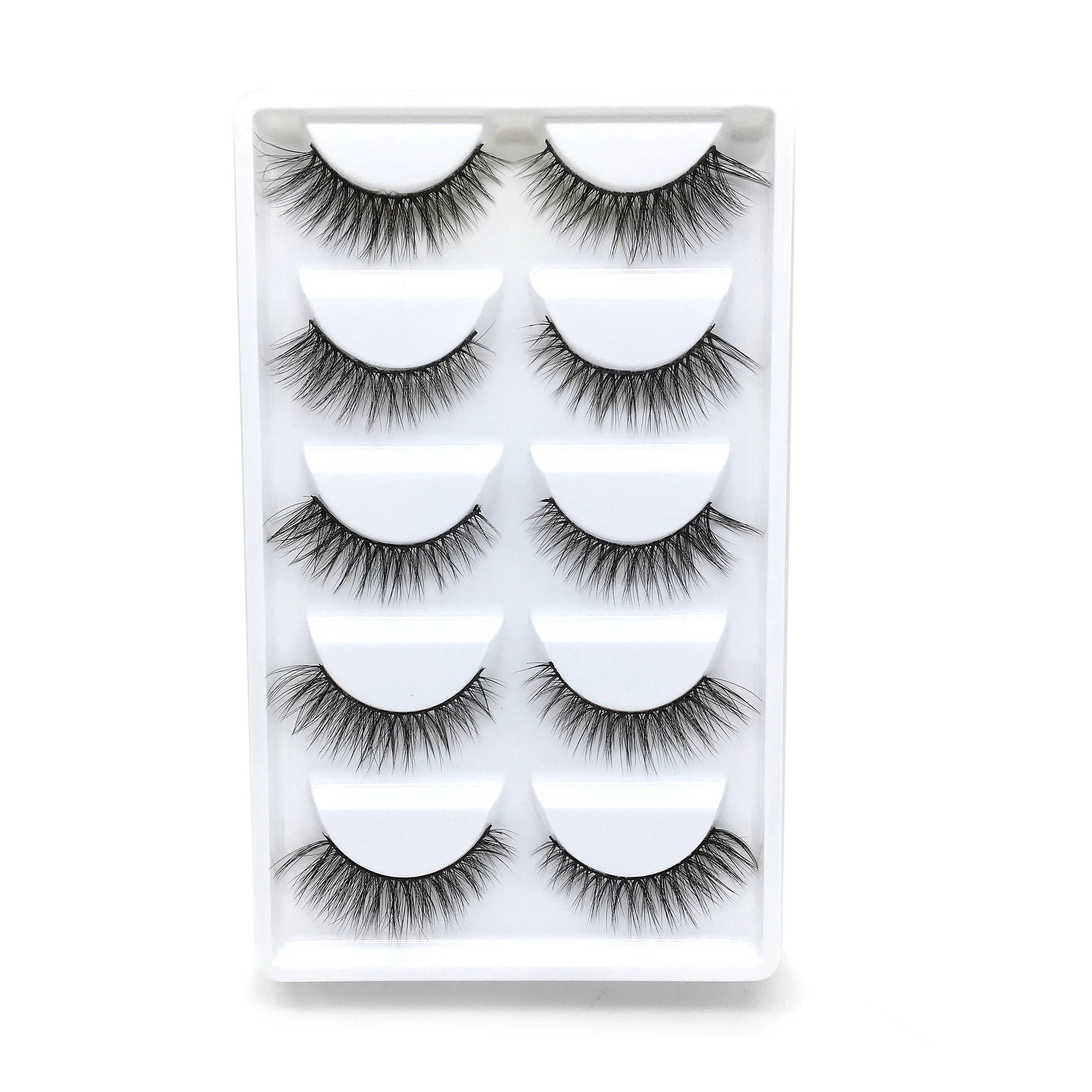 HBZGTLAD 5Pairs 3D Handmade Fake Eyelashes Natural Long Thick Daily Makeup Thick Cross Eyelashes Eye Lashes