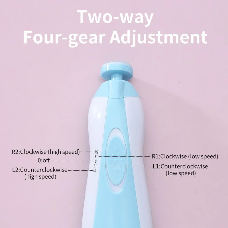 Multifunctional Electric Baby Nail Trimmer Set, Gentle Fingernail & Toenail File Clipper, Safe Manicure Tool for Newborn Daily N