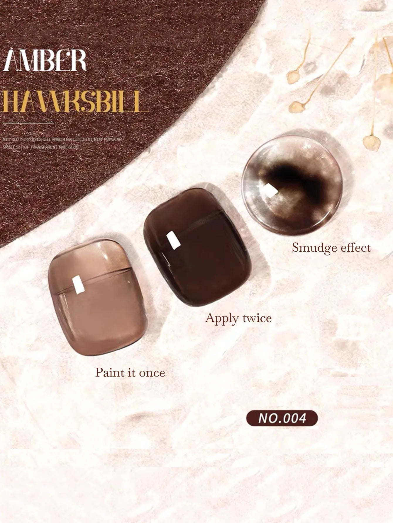 1-6pcs PSK Tortoiseshell Amber Gel Nail Polish 2026 New Autumn Popular Maillard Brown Semi Transparent Amber Dyeing Gel NaIl Art