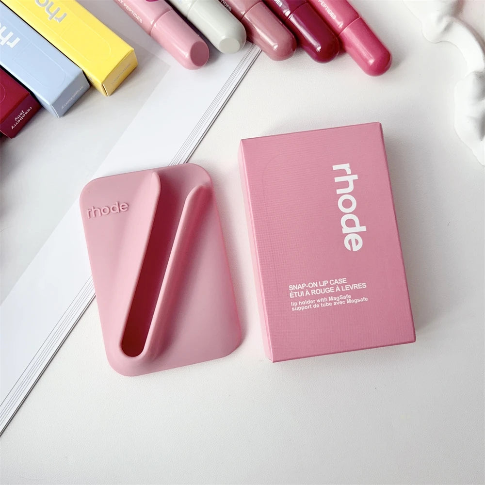 Rhode New Style Lip Gloss Ribbon Color Magnetic Snap-on Lipstick Stand Holder Makeup Limited Edition Long Lasting Lip Glosses