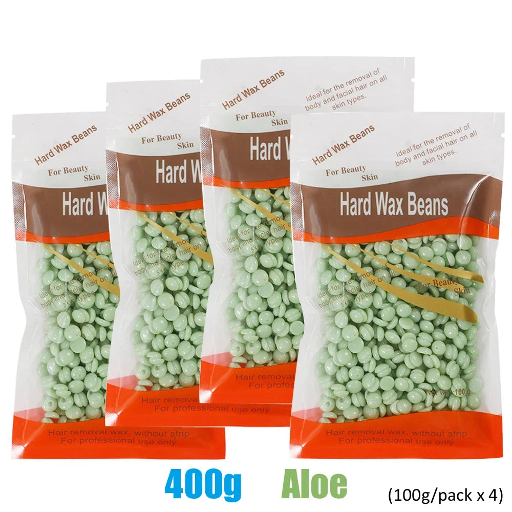 50g/200g/500g Hard Wax Beans for Hair Removal Body European Brazilian Pearl for Wax Warmer Waxing Beans for Wax Heater Machine