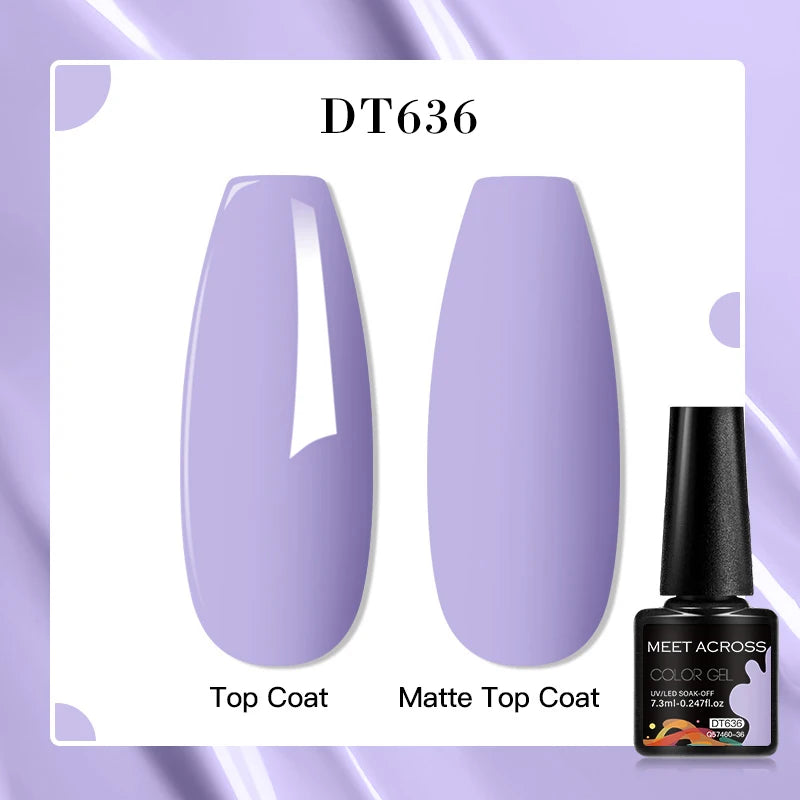 MEET ACROSS 7ml Red Blue Green Metallic Gel Nail Polish Super Bright Mirror Effect Semi Permanent LED UV Gel Nail Art Varnish