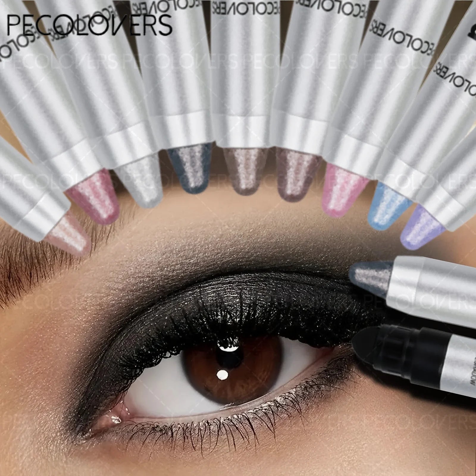Long-lasting Pearlescent Eye Shadow Stick Shimmer Pigment Blue Purple Colorful Eyeshadow Pencil Colorful Eye Makeup