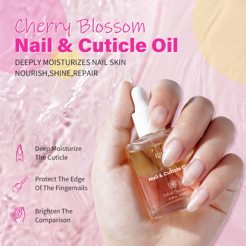 EJW Nail and Cuticle Oil Nail Care - Moisturizing, Strengthening,Nail Oil Cuticle, Hydrating, Infused with Jojoba Oil & Grapese